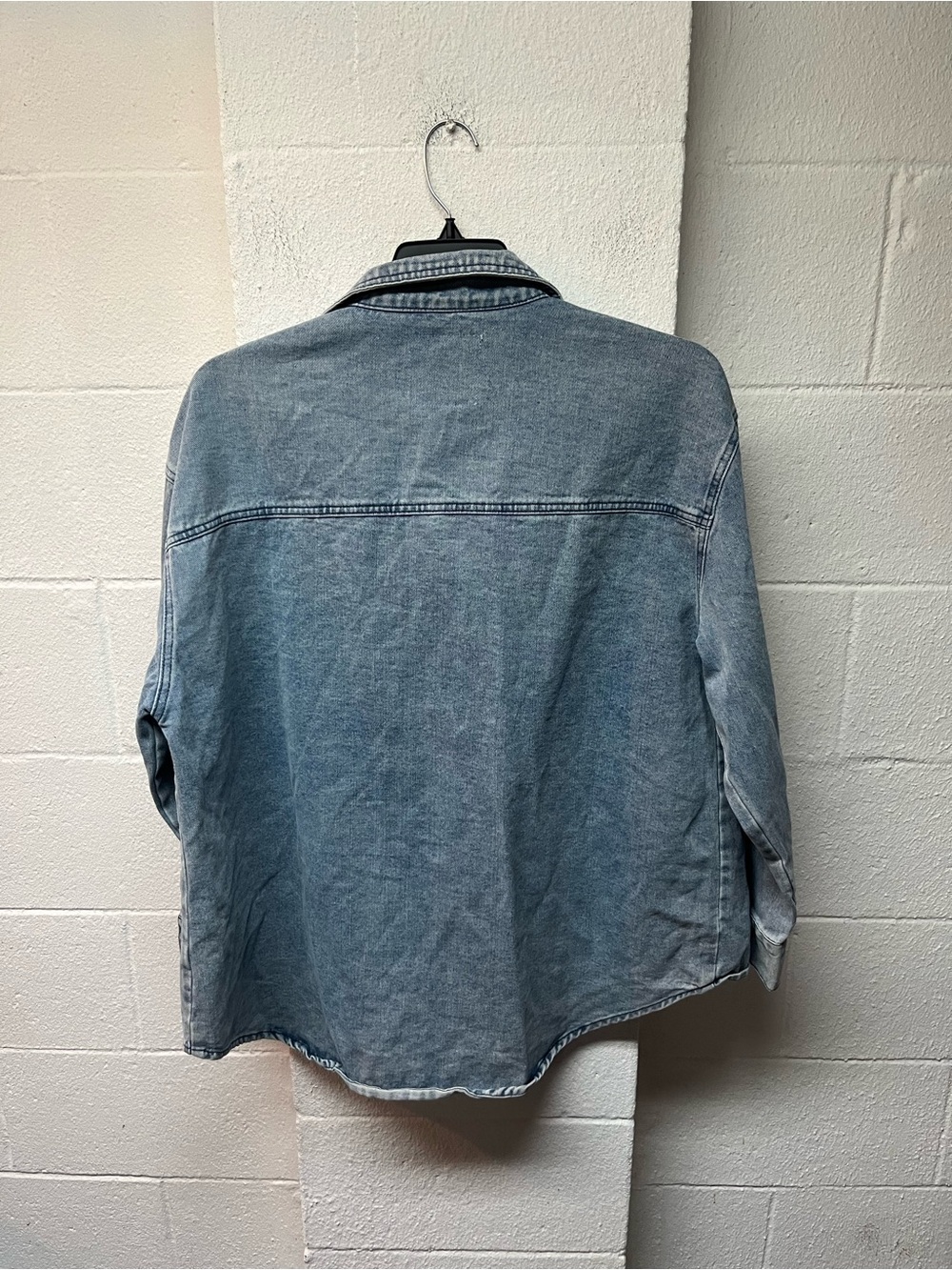 Jacket Women's Light Blue Denim Fringe Jacket - Picture 6 of 6